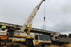 Odcinek I/B - montaż ustroju nośnego obiektu mostowego WD-06